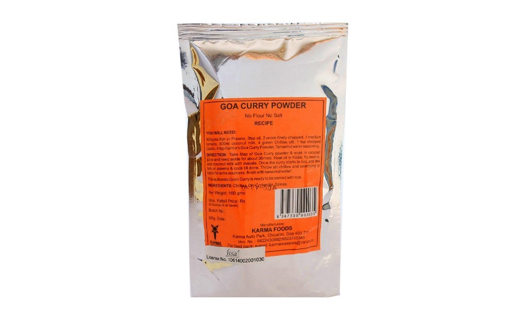 Karma's Goa Curry Masala    Pack  100 grams
